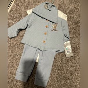 Blue Kids Pajamas 4 piece Set with Bear Design- nwt- 6-9 month